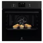 Įmontuojama elektrinė orkaitė Electrolux EOD4P57H — 72 l, pirolizinis savaiminis išsivalymas, garai ir konvekcija, grilis 2300 W, juoda