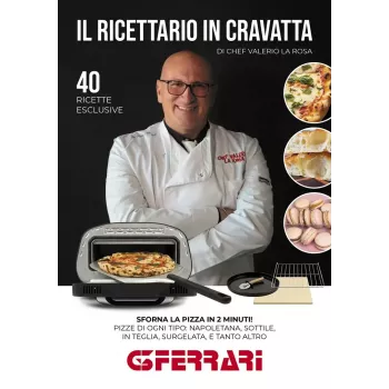 Stalinė elektrinė picos krosnelė G3FERRARI G1018600 PRONTO PIZZA — 1700 W, akmeninis kepimo paviršius, maks. 420 °C, telpa Ø32 cm pica