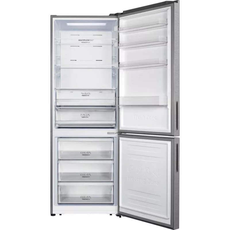 Gorenje NRK720EAXL4 šaldytuvas-šaldiklis, laisvai pastatomas, 495 l, pilka spalva