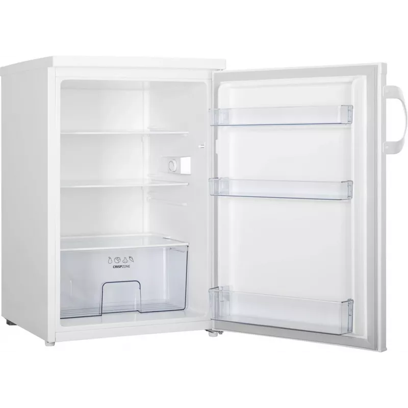 Laisvai pastatomas šaldytuvas Gorenje R492PW — 133 L, baltas, keičiamos durys, LED apšvietimas, sukamoji rankenėlė