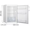 Laisvai pastatomas šaldytuvas Gorenje R492PW — 133 L, baltas, keičiamos durys, LED apšvietimas, sukamoji rankenėlė