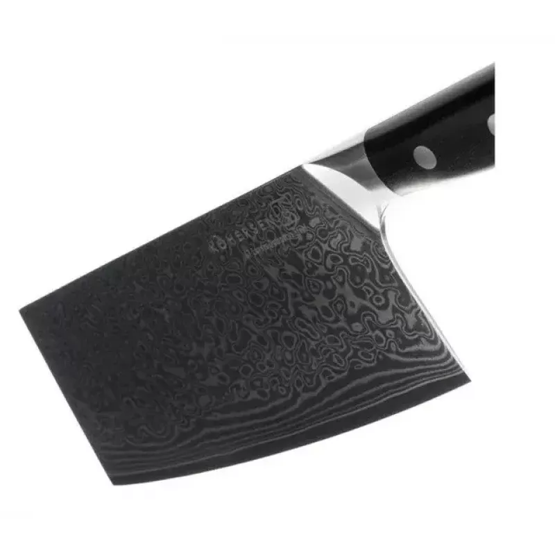 KOHERSEN Elegance juodmedžio medienos Damasko plieno kapoklė 16,5 cm, 60 HRC, 13 cm rankena, 335 g