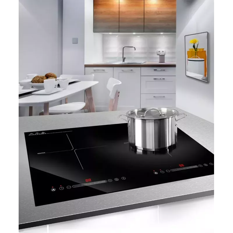 Indukcinė kaitlentė LIN LI2H-180, įmontuojama 2 zonų, 3200 W, jutiklinis valdymas, juoda stiklo keramika