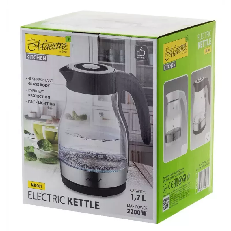 Elektrinis virdulys Maestro 1,7 l 2200 W juodas