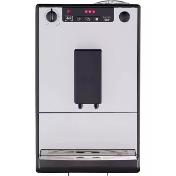 Espreso aparatas MELITTA SOLO E950-766, 1,2 L vandens bakelis, įmontuotas malūnėlis, 1400 W, sidabrinis
