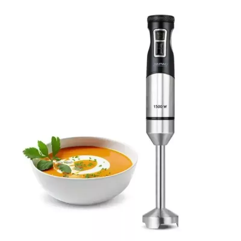 Rankinis trintuvas MPM MBL-33M, 1500 W, 9 greičiai, turbo, nerūdijančio plieno peiliukai, pakabinimo laikiklis, 220–240 V
