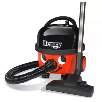 Būgninis dulkių siurblys NUMATIC Henry Compact HVR160 — 6 l dulkių maišas, 620 W, sausas valymas, nerūdijančio plieno vamzdis, 10 m laidas