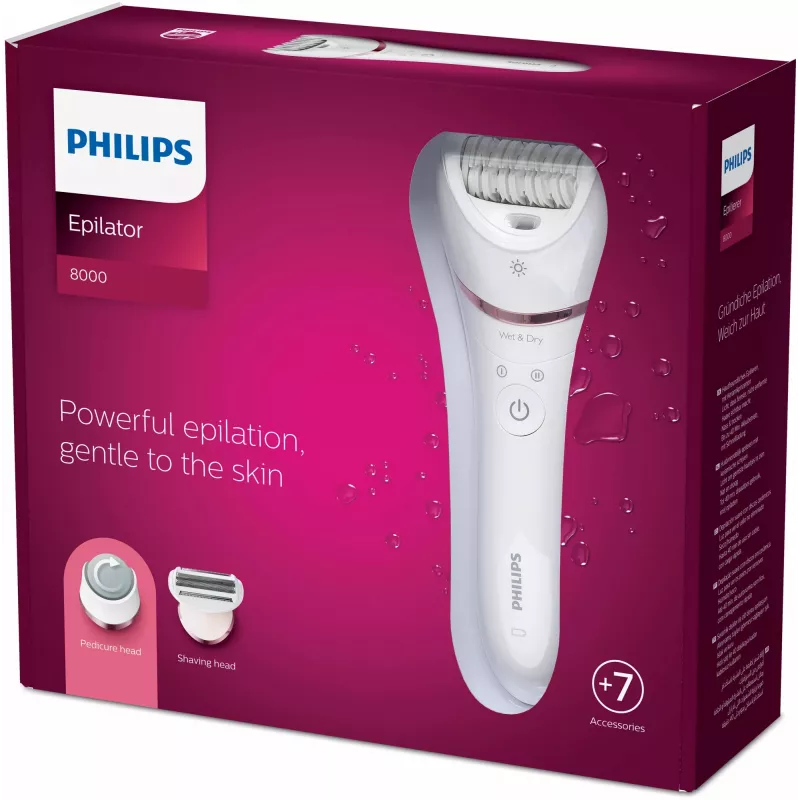 Philips 8000 serijos epiliatorius Serija 8000 BRE730/10 Drėgnas ir sausas epiliatorius