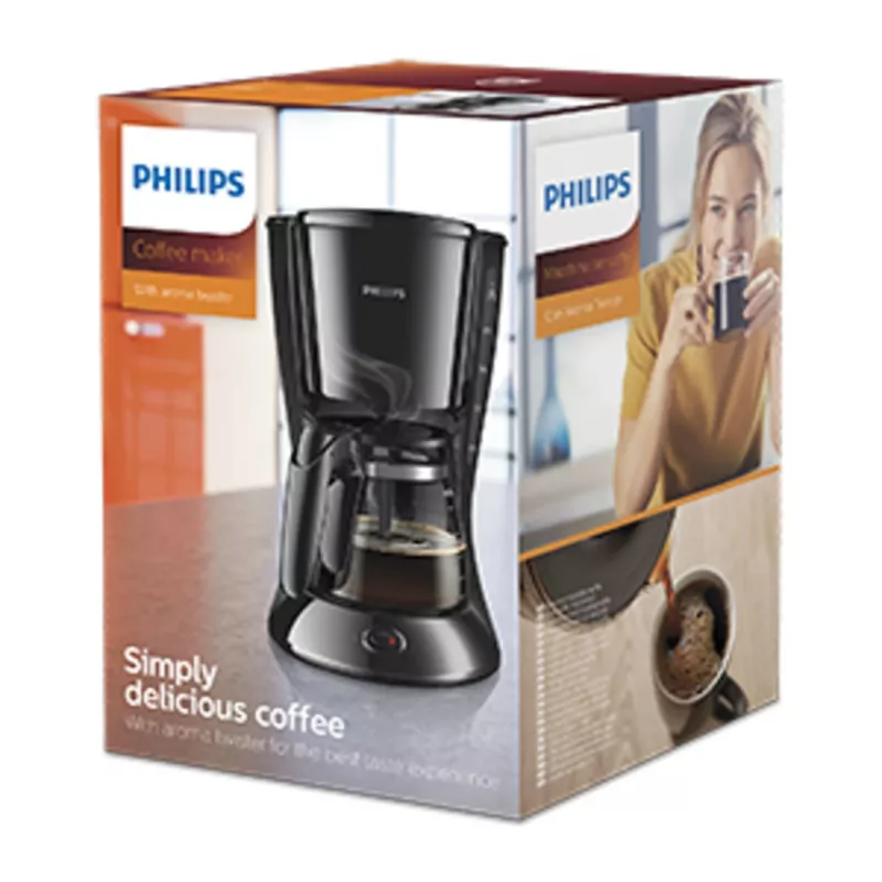 Philips Daily Collection HD7461/20 kavos aparatas, lašelinis kavos aparatas, 1,2 l, malta kava, 1000 W, juodas