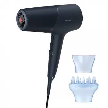 Plaukų džiovintuvas Philips BHD512/00 2300 W, 6 šilumos/greičio nustatymai, joninė funkcija, difuzorius ir koncentratorius, tamsiai mėlynas