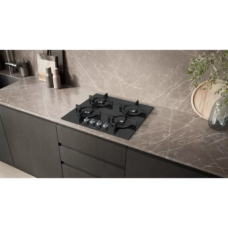 Siemens iQ500 EP6A6PI10 kaitlentė Juoda Integruojama 59 cm Dujos 4 zonos (-ų)