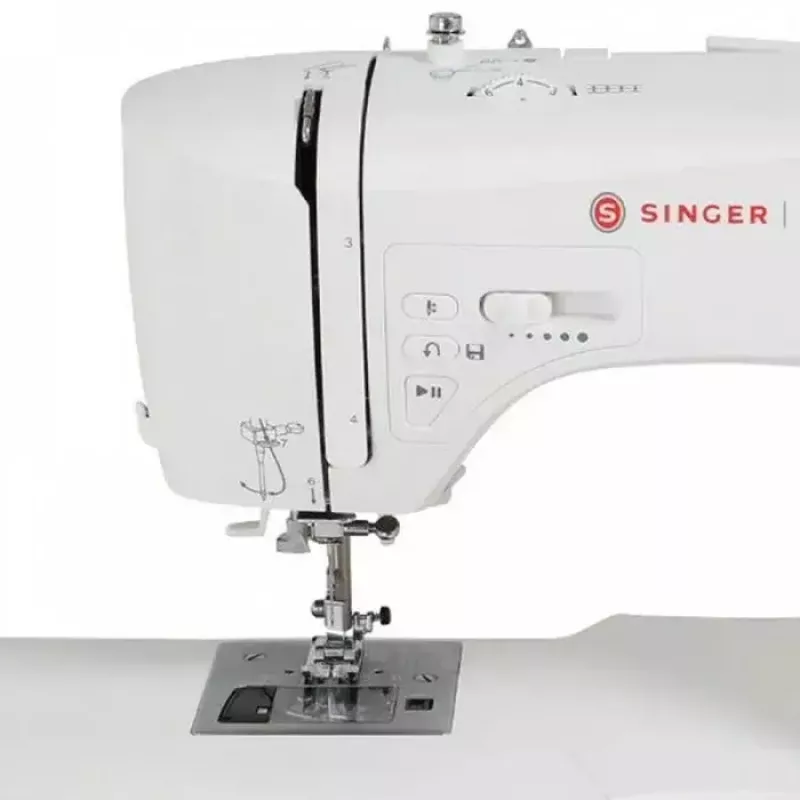 SINGER siuvimo mašina 7640 — elektrinis buitinis modelis, balta, kelios dygsnio programos