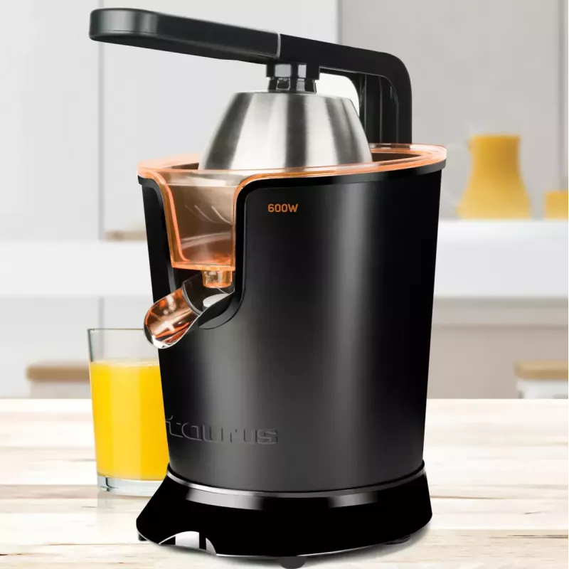 Centrifūginė sulčiaspaudė Taurus Easy Press 600 — 600 W, 0,65 l sulčių talpykla, nerūdijančio plieno korpusas, apsauga nuo lašėjimo