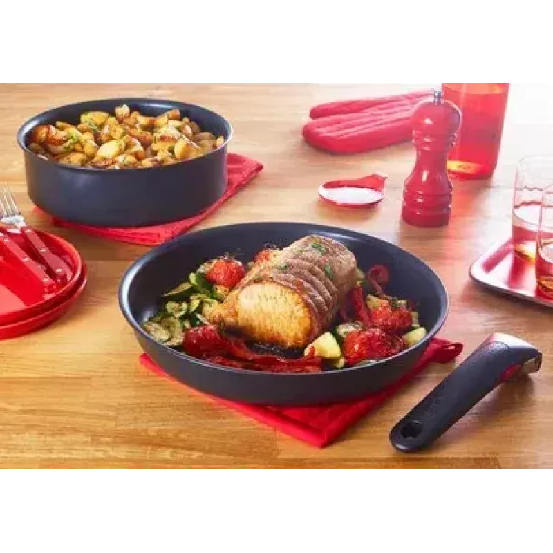 Kepimo rinkinys Tefal Ingenio Unlimited L7639002, 13 vnt., aliuminis, nelimpanti danga, Thermo-Spot, tinkamas orkaitei, juodas