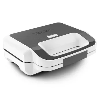 Sumuštinių keptuvas Tefal SW7011 — 850 W, nerūdijantis plienas ir balta, kompaktiškas 238×276×98 mm