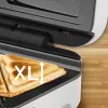 Sumuštinių keptuvas Tefal SW7011 — 850 W, nerūdijantis plienas ir balta, kompaktiškas 238×276×98 mm