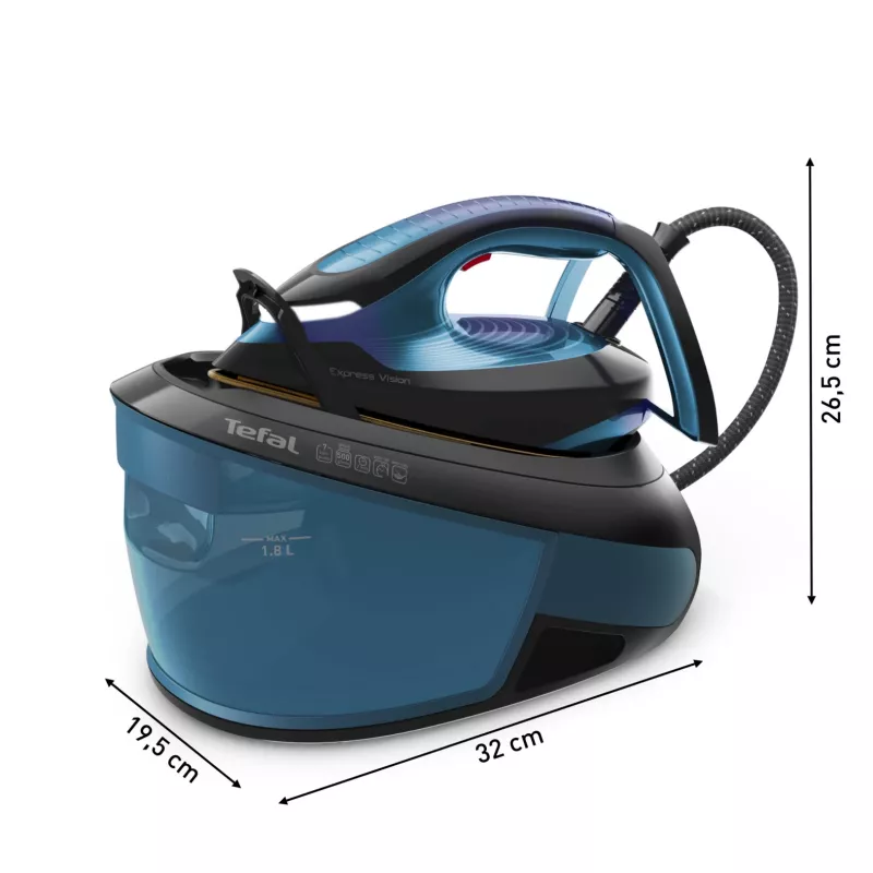 Tefal Express Vision SV8151 2800 W 1,8 l Durilium AirGlide Autoclean lyginimo padas Mėlyna, Juoda