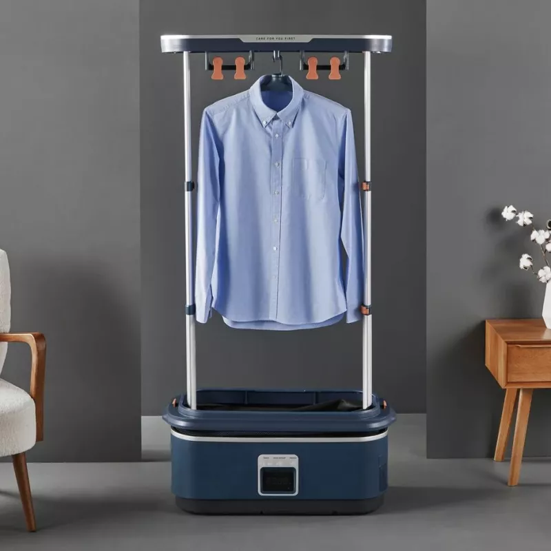 Garų lygintuvas Tefal Care For You First YT2020 1500W 1,2L mėlynas – drabužių garintuvas su nuimamu baku, automatiniu išsijungimu, ekranu