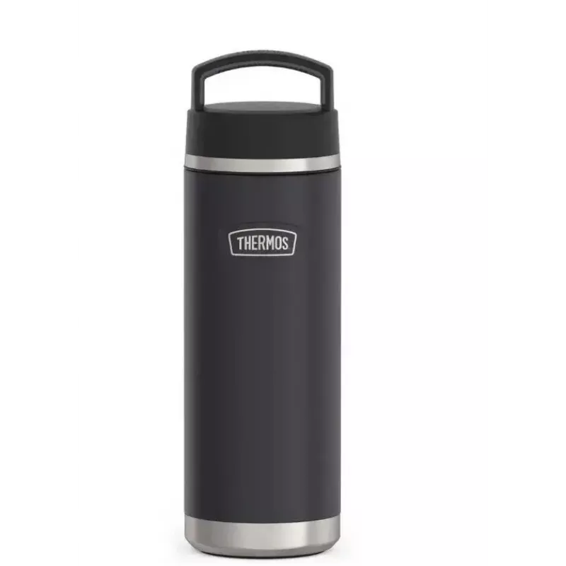 Thermos kelioninis puodelis THERMOS 130101, vakuuminis izoliacinis termo butelis 710 ml, nerūdijantis plienas, juodas