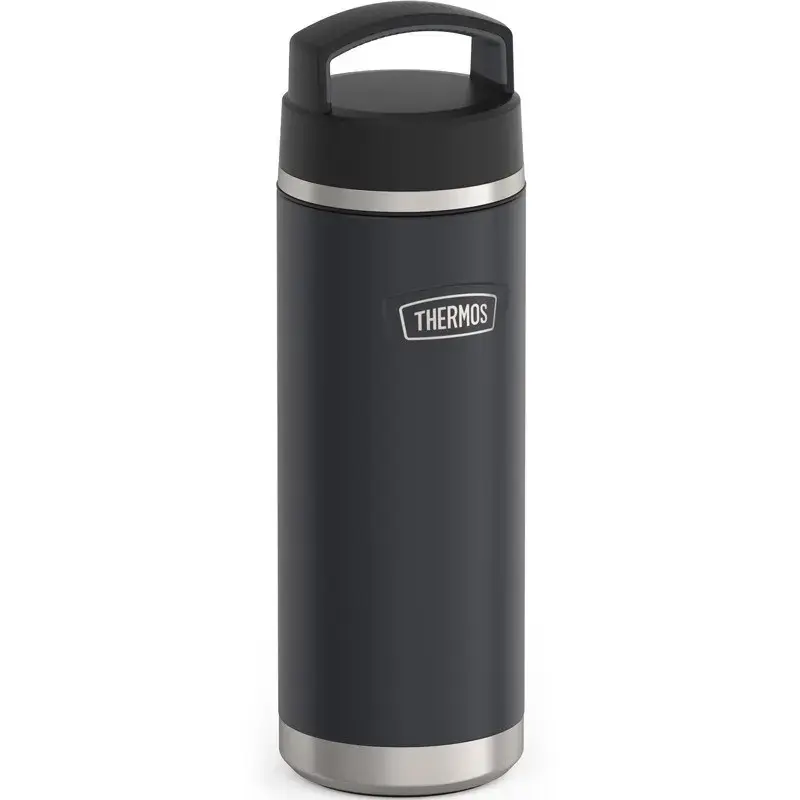 Thermos kelioninis puodelis THERMOS 130101, vakuuminis izoliacinis termo butelis 710 ml, nerūdijantis plienas, juodas