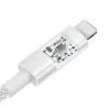 USB įkrovimo kabelis Baseus Gem P10373003211-00, 1 m, 2,4 A, Lightning/USB-A, baltas, nailono apvalkalas