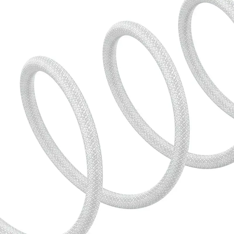 USB įkrovimo kabelis Baseus Gem P10373003211-00, 1 m, 2,4 A, Lightning/USB-A, baltas, nailono apvalkalas