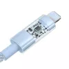 USB laidas Baseus Gem P10373003311-00 — 1 m, 2,4 A greitas įkrovimas, Lightning/USB-A, mėlynas, nailono apvalkalas