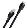 USB A į USB C laidas Baseus Flash 2 1 m 100 W juodas, USB PD, 480 Mbps, nailonas