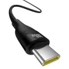 USB A į USB C laidas Baseus Flash 2 1 m 100 W juodas, USB PD, 480 Mbps, nailonas