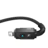 USB-A į Lightning laidas Baseus P10355802111-00 — 1 m, 5V/2.4A, USB PD, aramidinis pluoštas, juodas