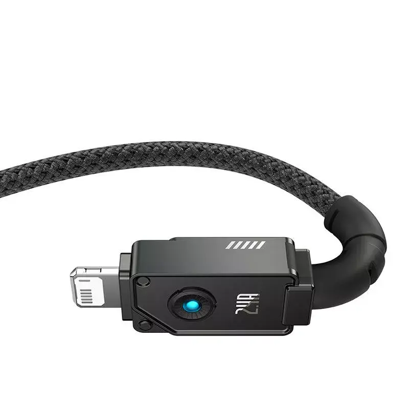 USB-A į Lightning laidas Baseus P10355802111-00 — 1 m, 5V/2.4A, USB PD, aramidinis pluoštas, juodas