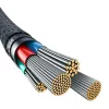 USB A – Lightning laidas Baseus 1 m 5 V 2.4 A baltas, USB PD, 480 Mbps