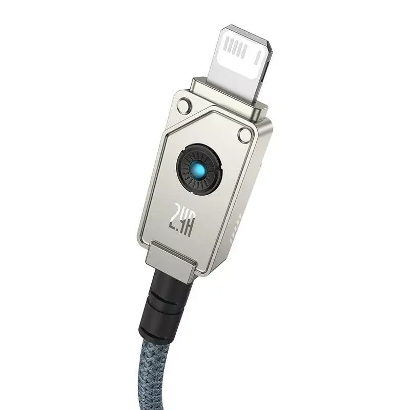 USB A – Lightning laidas Baseus 1 m 5 V 2.4 A baltas, USB PD, 480 Mbps