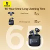 Belaidės į ausis įdedamos ausinės Baseus 35 True — Bluetooth 5.3, ANC, 8 val. atkūrimas (ANC išjungtas), 65 val. su dėklu, 800 mAh dėklas, USB-C, juoda