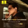 Belaidės į ausis įdedamos ausinės Baseus 35 True — Bluetooth 5.3, ANC, 8 val. atkūrimas (ANC išjungtas), 65 val. su dėklu, 800 mAh dėklas, USB-C, juoda