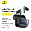 Belaidės į ausis įdedamos ausinės Baseus 35 True — Bluetooth 5.3, ANC, 8 val. atkūrimas (ANC išjungtas), 65 val. su dėklu, 800 mAh dėklas, USB-C, juoda