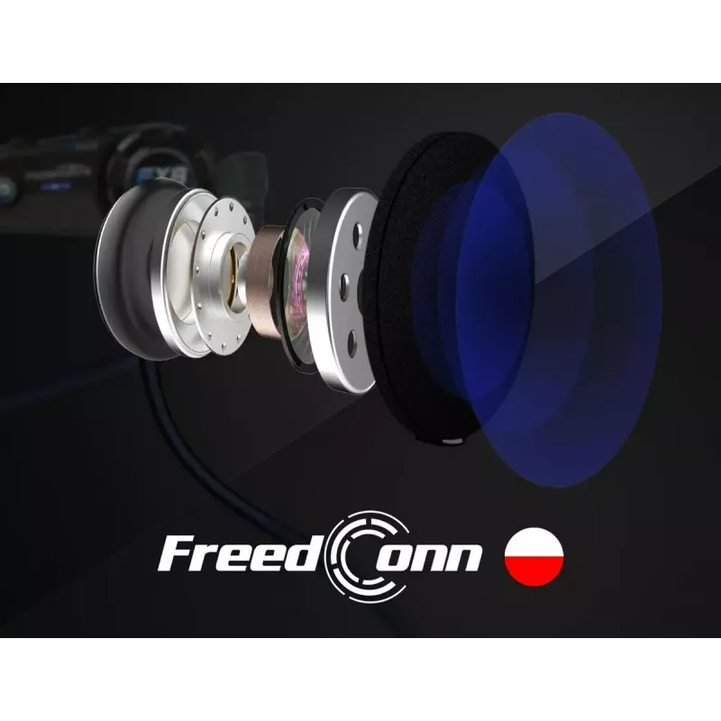 Ausinės FreedConn T-MAX S V4 PRO SINGLE — Bluetooth 5.1, domofonas iki 1000 m, FM radijas, 11 h pokalbių laiko, LiPo 500 mAh