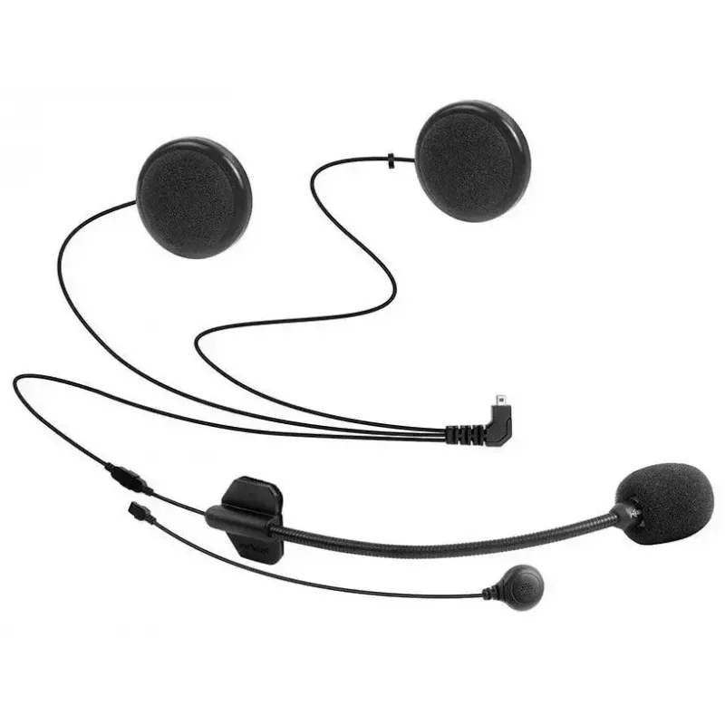 Motociklo domofono ausinės FreedConn FX juodos — „Bluetooth 5.0“, IP67, veikimo nuotolis 2000 m, 30 val. pokalbio laiko