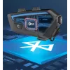 Motociklo domofono ausinės FreedConn FX juodos — „Bluetooth 5.0“, IP67, veikimo nuotolis 2000 m, 30 val. pokalbio laiko