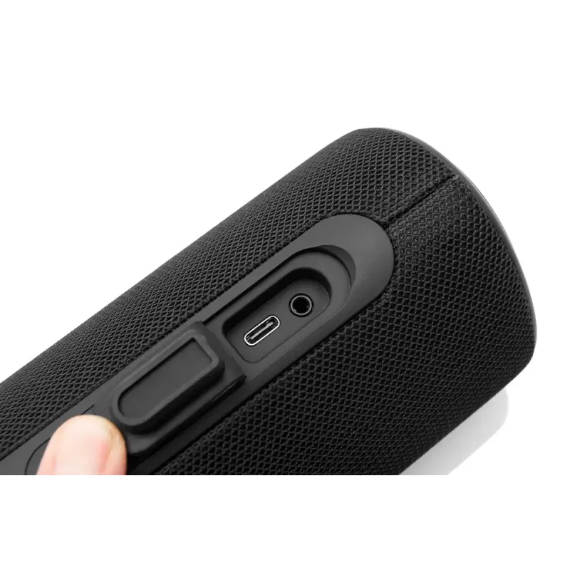 Stereo nešiojamasis Bluetooth garsiakalbis JVC XS-E423B, 24 W RMS, IPX5, 4000 mAh, TWS, USB‑C, AUX, juodas