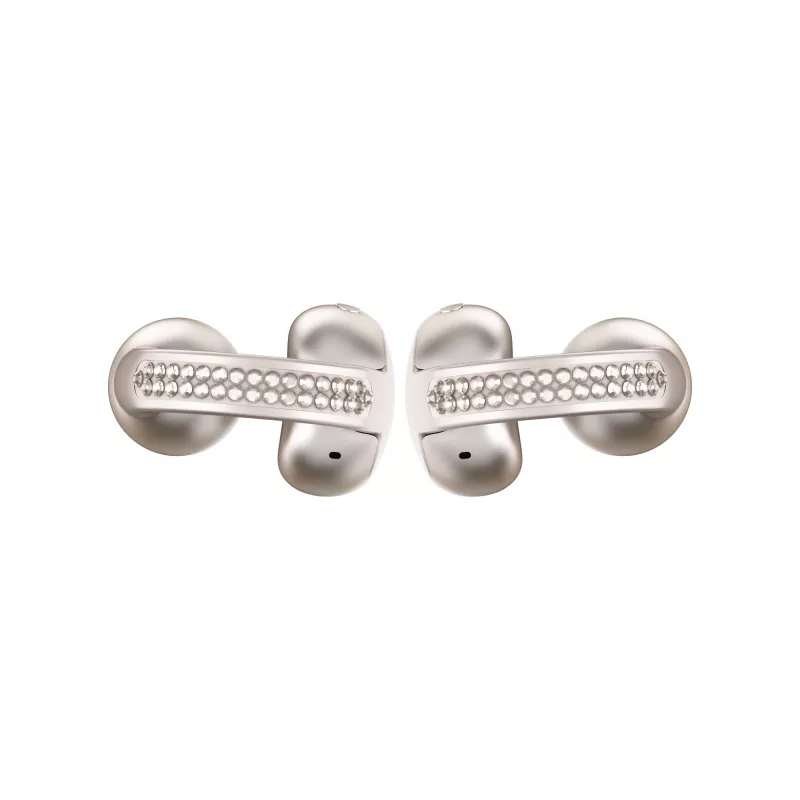 Ausinių komplektas Motorola Moto Buds Loop Bluetooth ant ausies užmaunamos binauralinės, Dolby Atmos, Bluetooth 5.0, ANC, 8 val. atkūrimo, įkrovimo dėklas 520 mAh, smėlinės spalvos