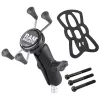 RAM Mounts X-Grip telefono laikiklis motociklo vairo spaustukas juodas