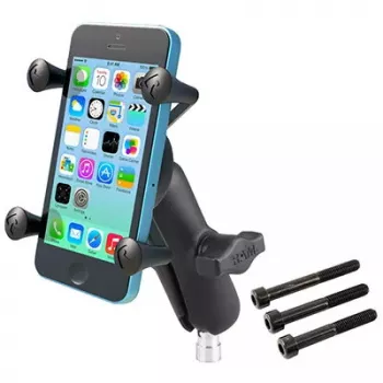 RAM Mounts X-Grip telefono laikiklis motociklo vairo spaustukas juodas