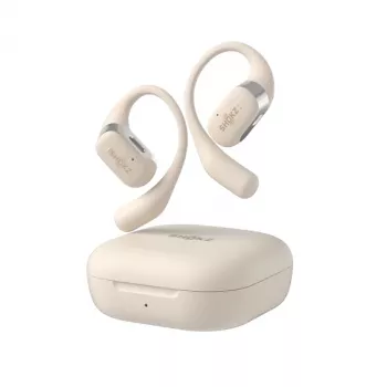 SHOKZ OpenFit ausinės belaidės užkabinamos skambučiams / muzikai / sportui / kasdienai, baltos