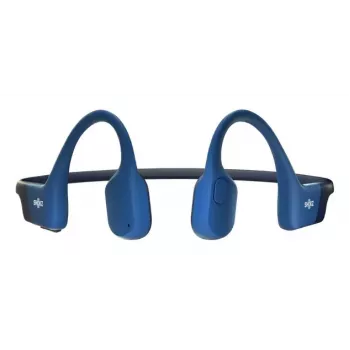 Belaidės ant kaklo nešiojamos sportinės ausinės Shokz OpenRun — kaulinio laidumo, Bluetooth, 20–20000 Hz, 33 m, mėlynos