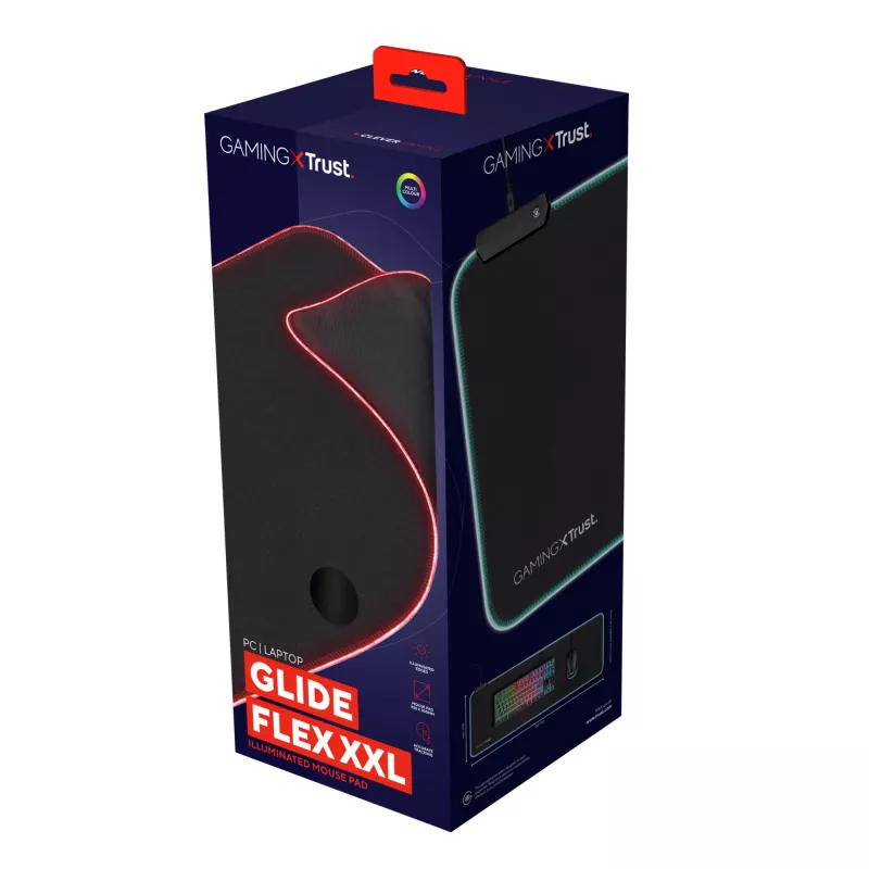 Trust GXT 764 Glide-Flex XXL žaidimų pelės kilimėlis juodas