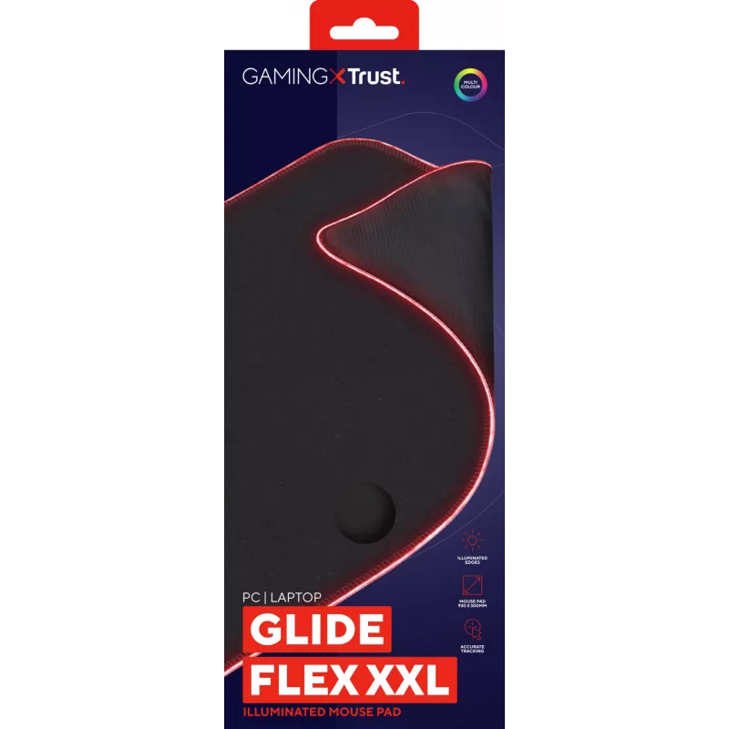 Trust GXT 764 Glide-Flex XXL žaidimų pelės kilimėlis juodas