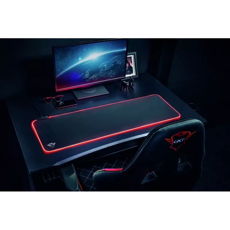 Trust GXT 764 Glide-Flex XXL žaidimų pelės kilimėlis juodas