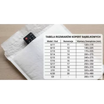 Burbulinis pašto vokas BSTech K20 — 370 x 480 mm, 50 vnt., paminkštintas apsauginis siuntimo vokas