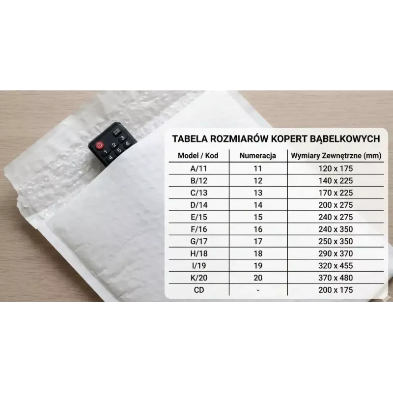 Burbulinis pašto vokas BSTech K20 — 370 x 480 mm, 50 vnt., paminkštintas apsauginis siuntimo vokas